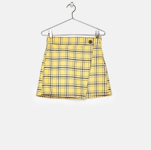 Short checked skirt